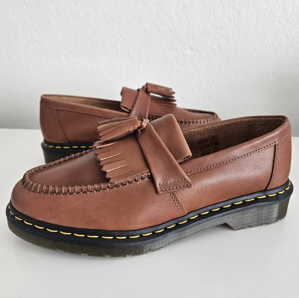 NWOT Dr Martens | Adrian Carrara Leather Tassel Loafer Shoed Mens 10 Womens 11 - Picture 4 of 10
